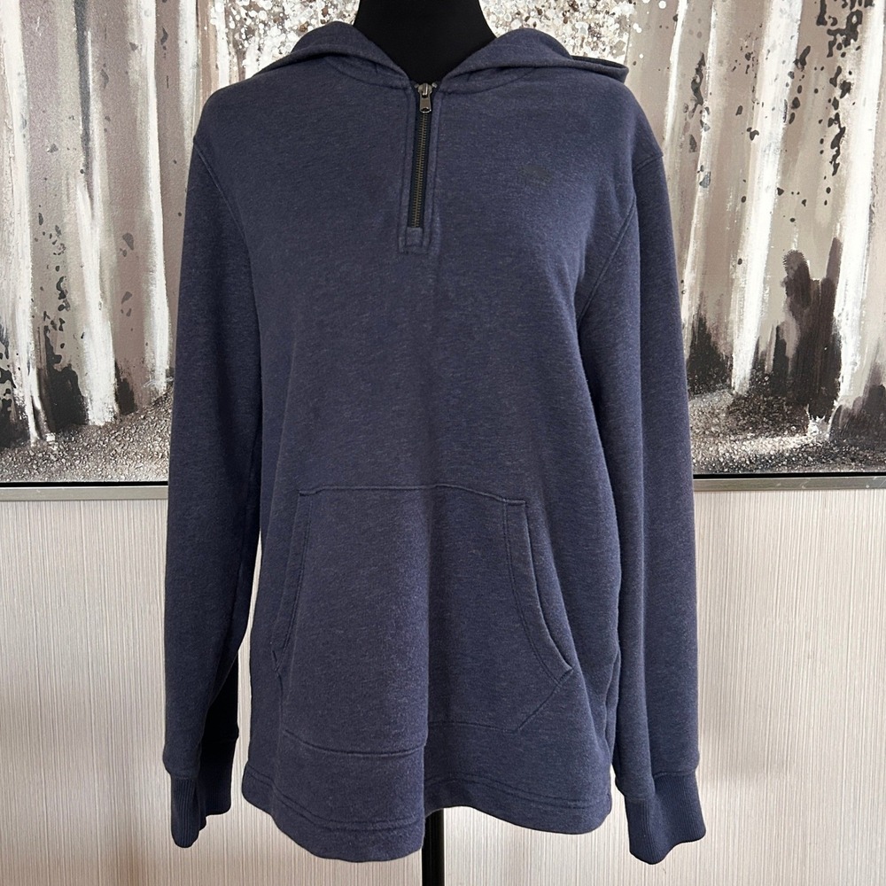 Roots Canada Gray 1/4 Zip Pullover Hooded Cotton Blend Sweater - XS